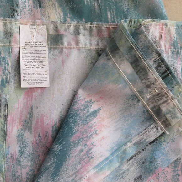 Vintage Pastel Abstract Fabric Shower Curtain 70s/80s Chevron Design Polyester - Picture 8 of 8